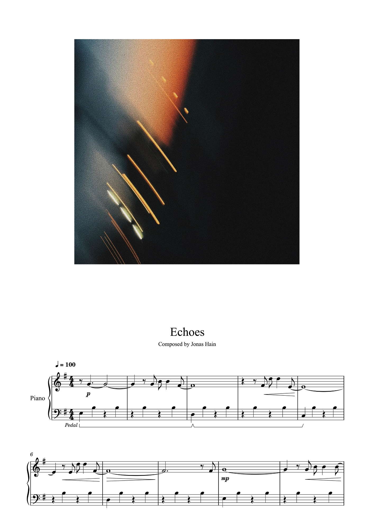 Echoes - Sheet Music