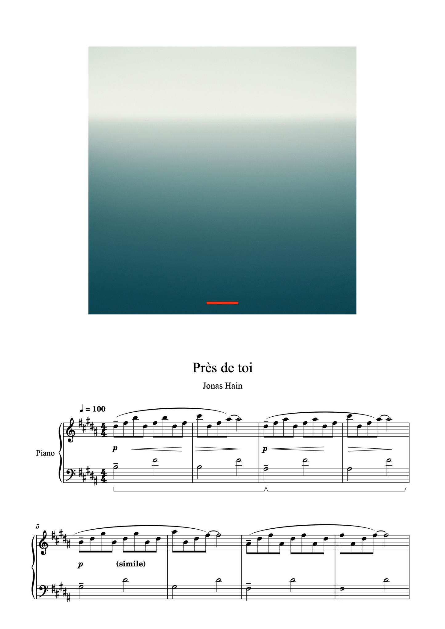Près de toi - Sheet Music