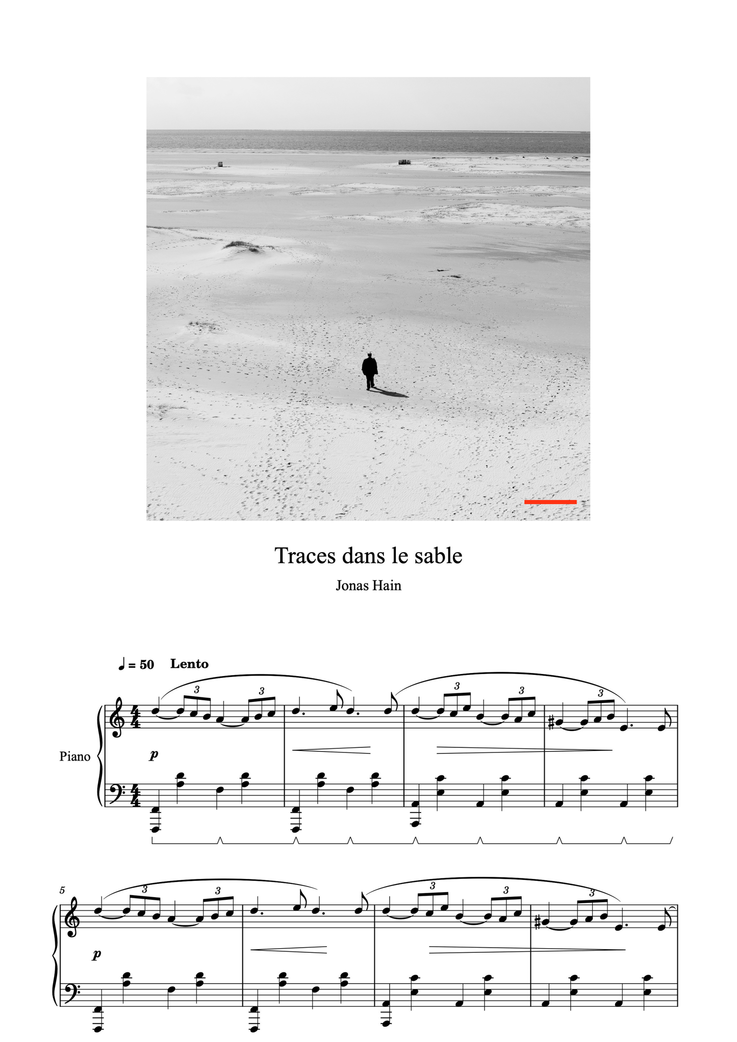 Traces dans le sable - Sheet Music