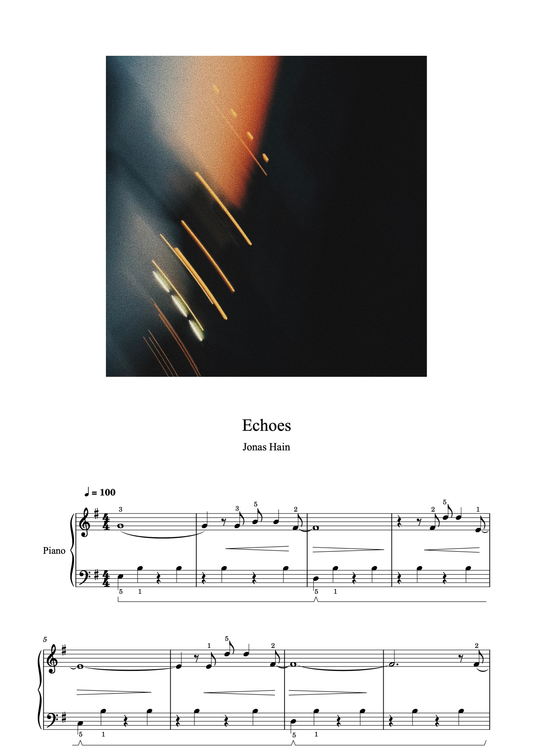 Echoes - Klaviernoten