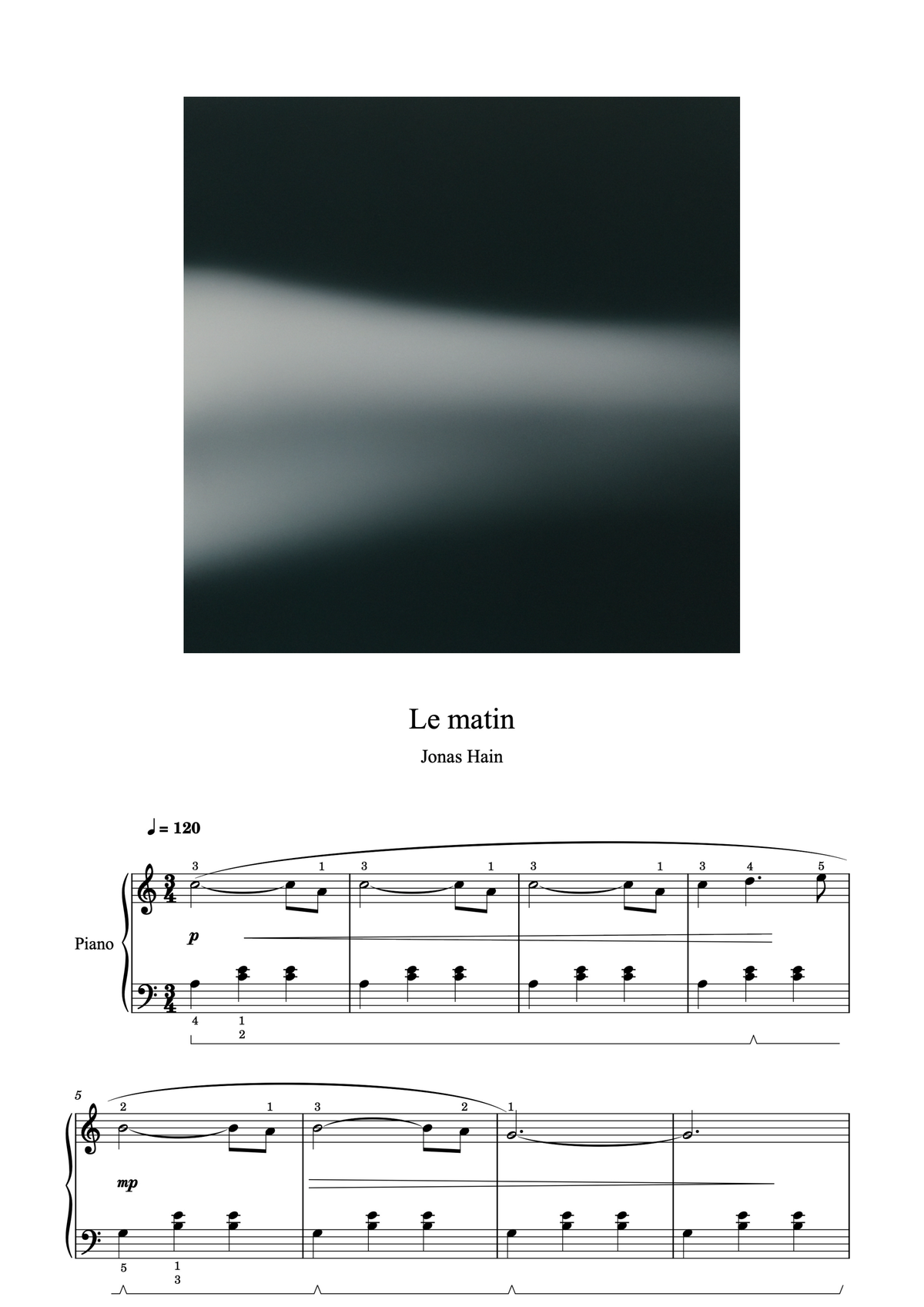 Le matin - Partitura para piano