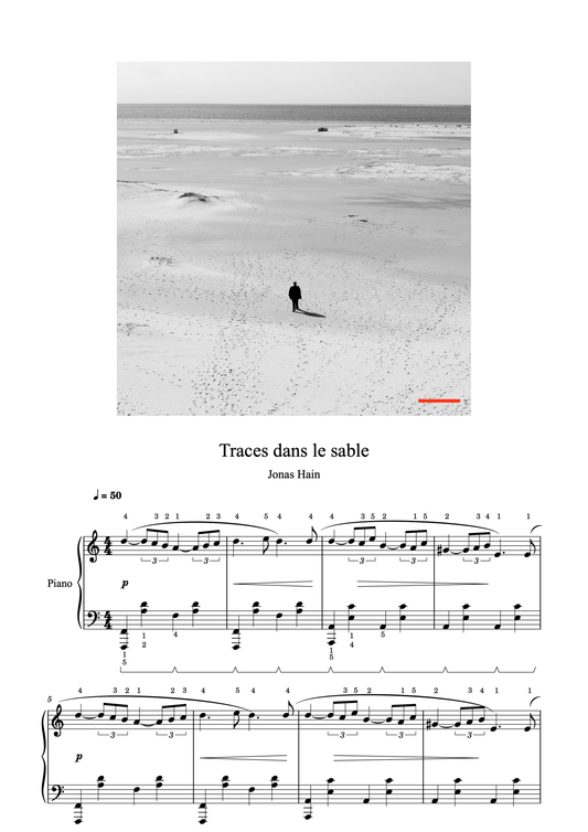 Traces dans le sable - Παρτιτούρα για πιάνο